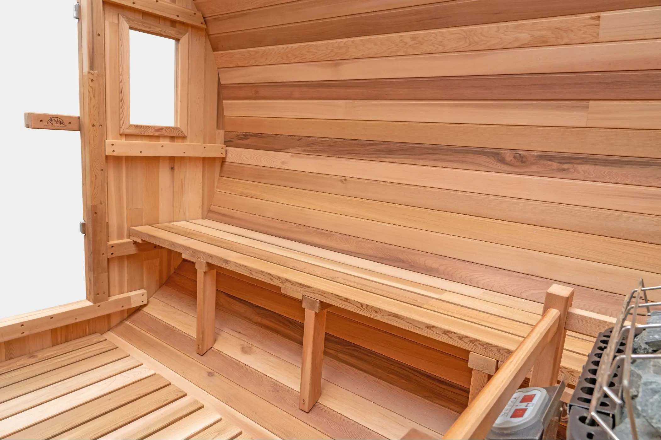 10 FT Red Cedar Barrel Sauna with Porch - 6-8 Person - Image 14