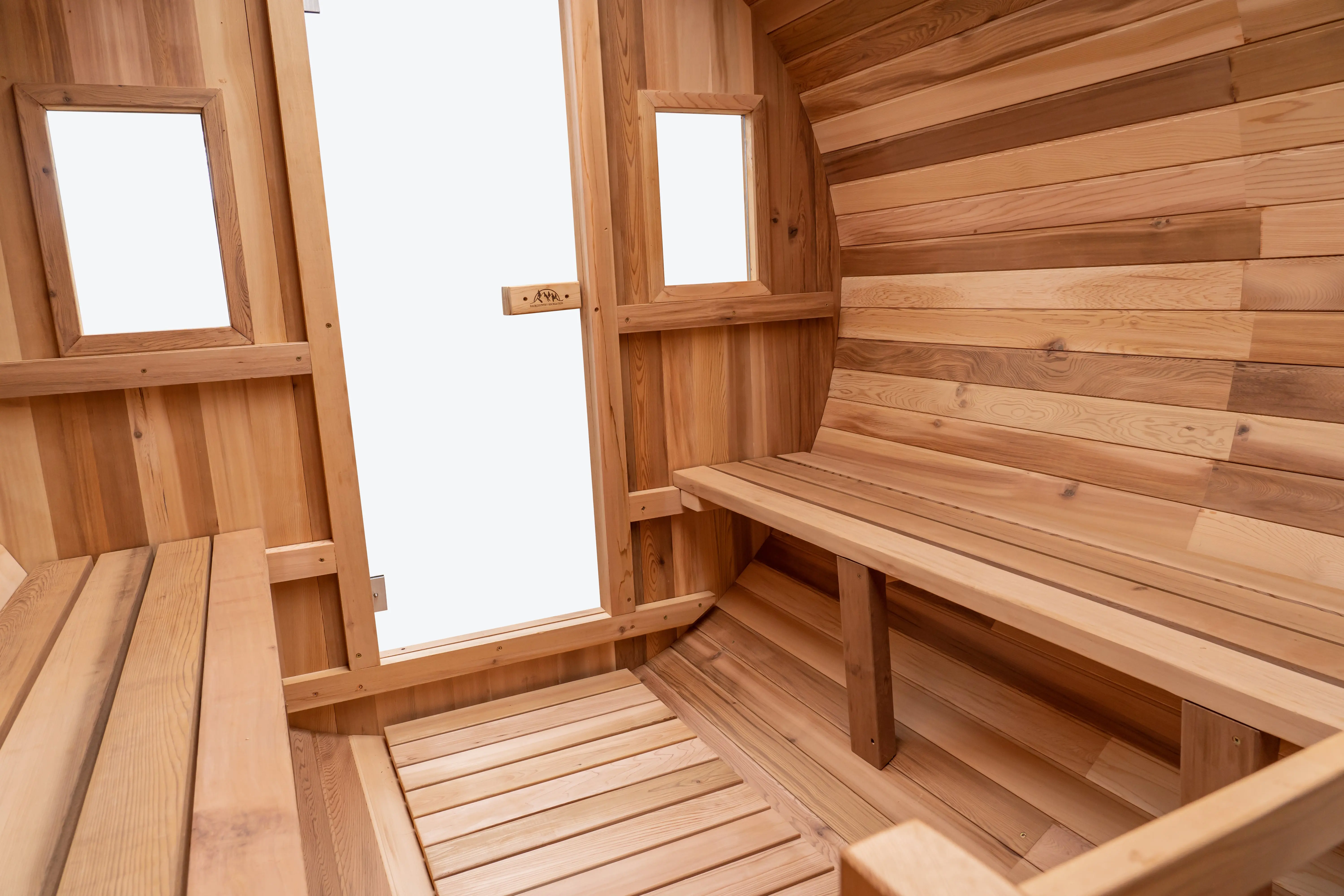 10 FT Red Cedar Barrel Sauna with Porch - 6-8 Person - Image 5