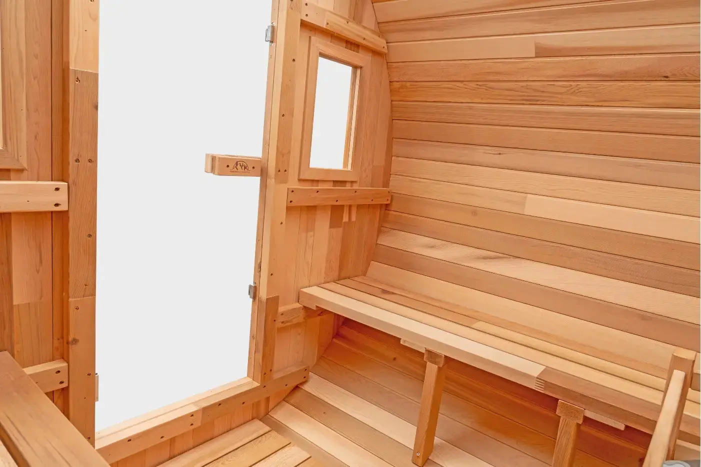 6 FT Classic Red Cedar Barrel Sauna - 4-6 Person - Image 9