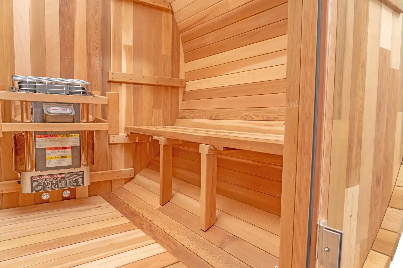 6 FT Classic Red Cedar Barrel Sauna - 4-6 Person - Image 6