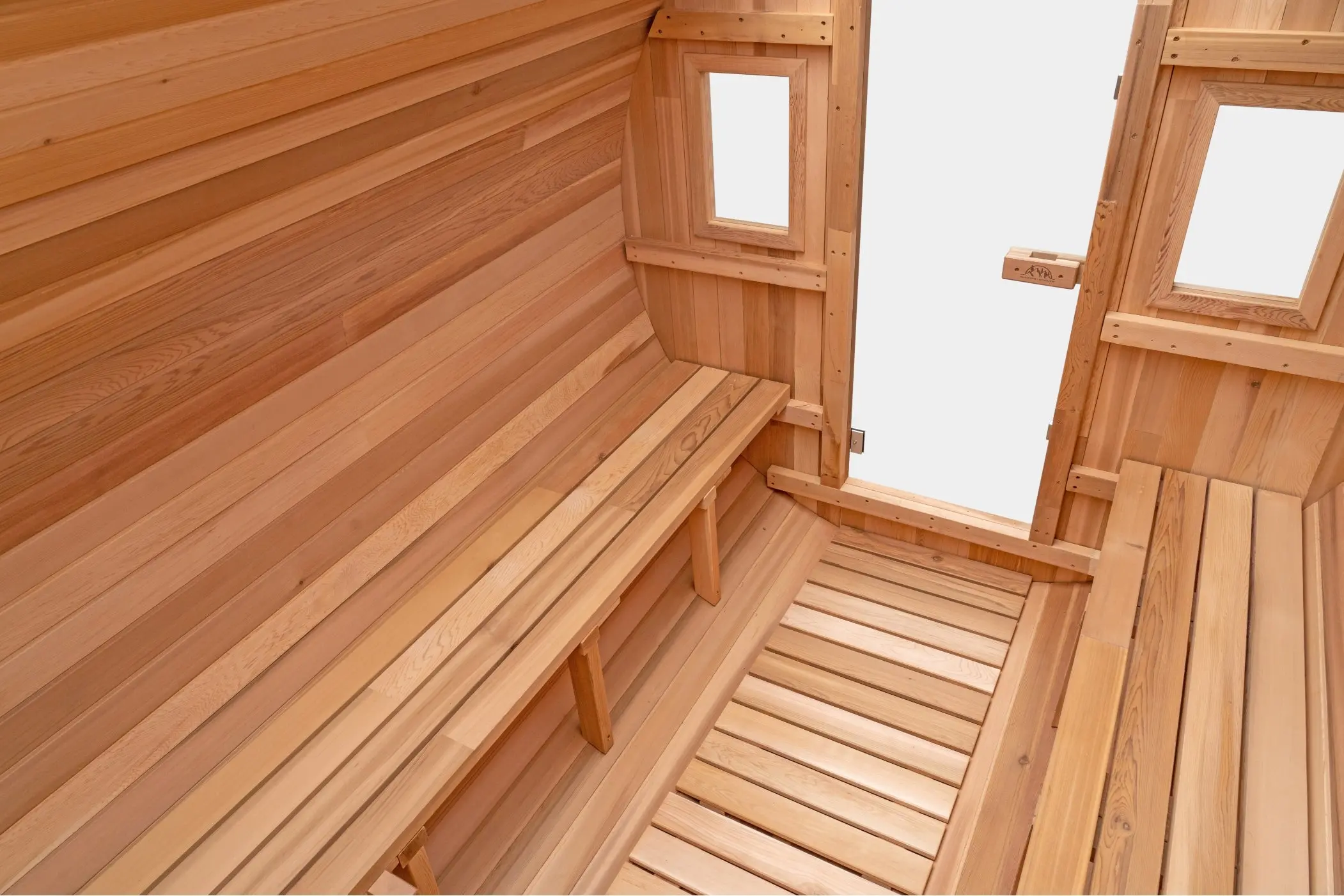 8 Ft Classic Cedar Scenic View Barrel Sauna - 6-8 Person - Image 7
