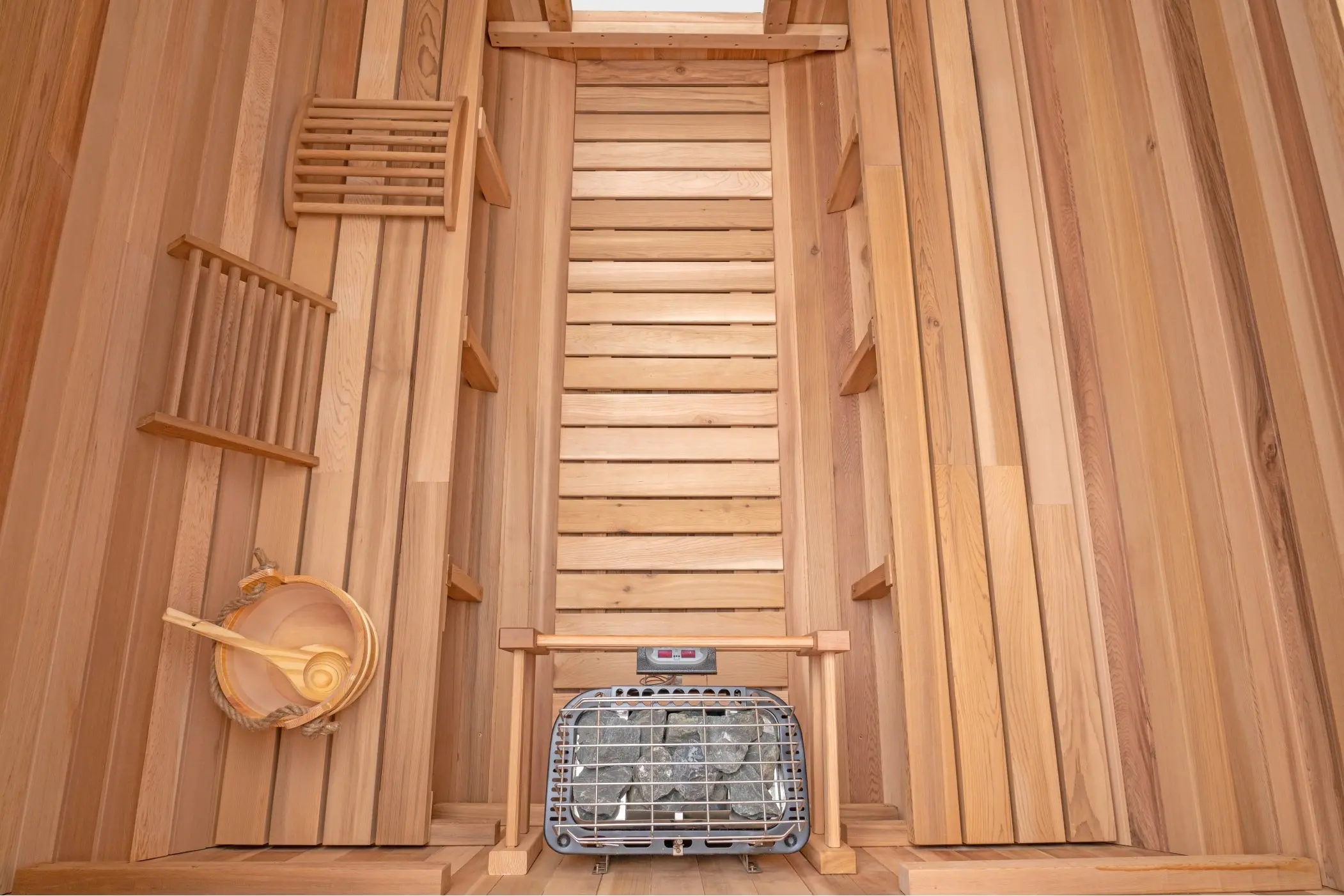 8 Ft Classic Cedar Scenic View Barrel Sauna - 6-8 Person - Image 8