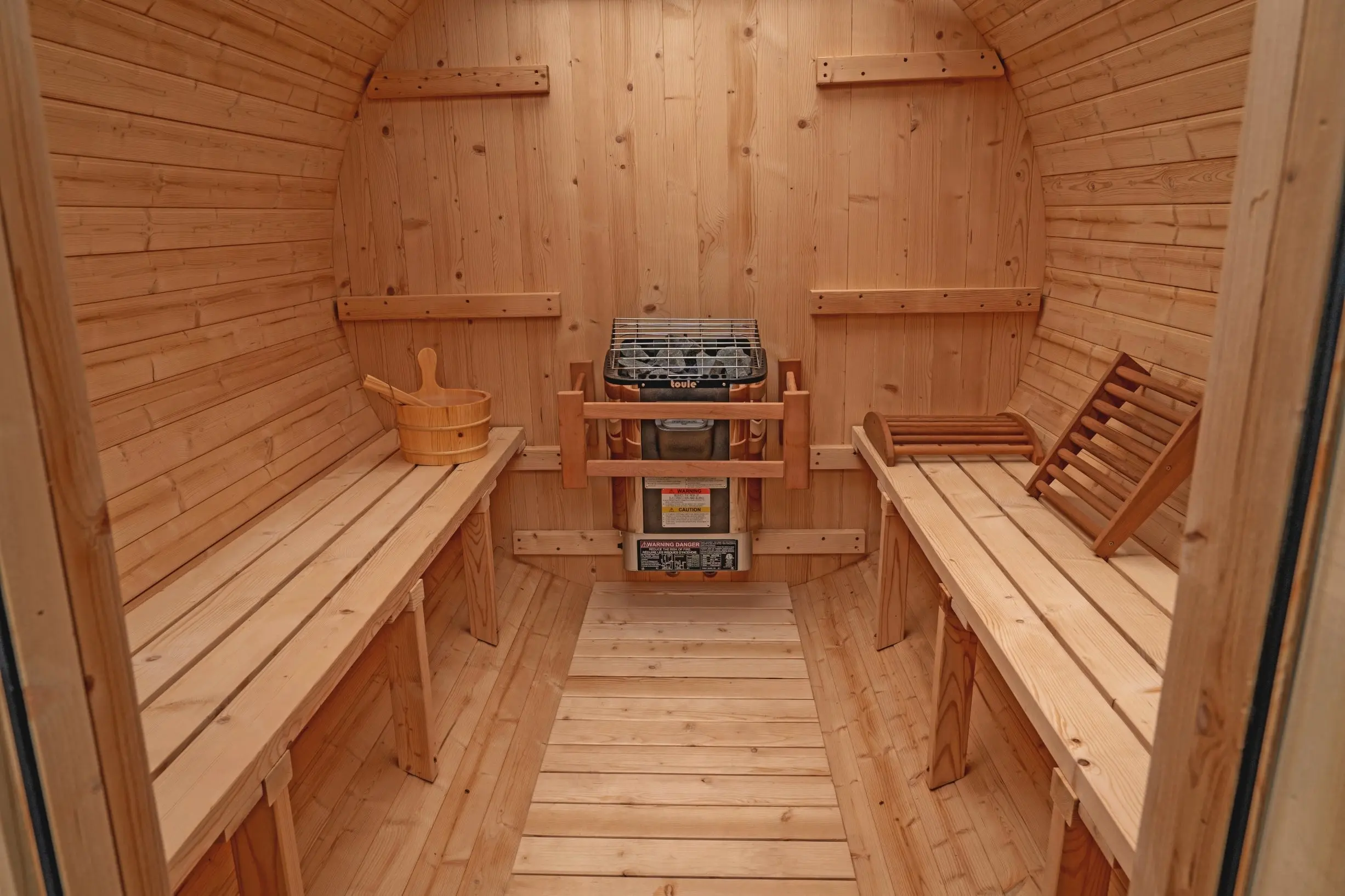 8 FT Classic Thermowood Barrel Sauna  - 6-8 Person - Image 11