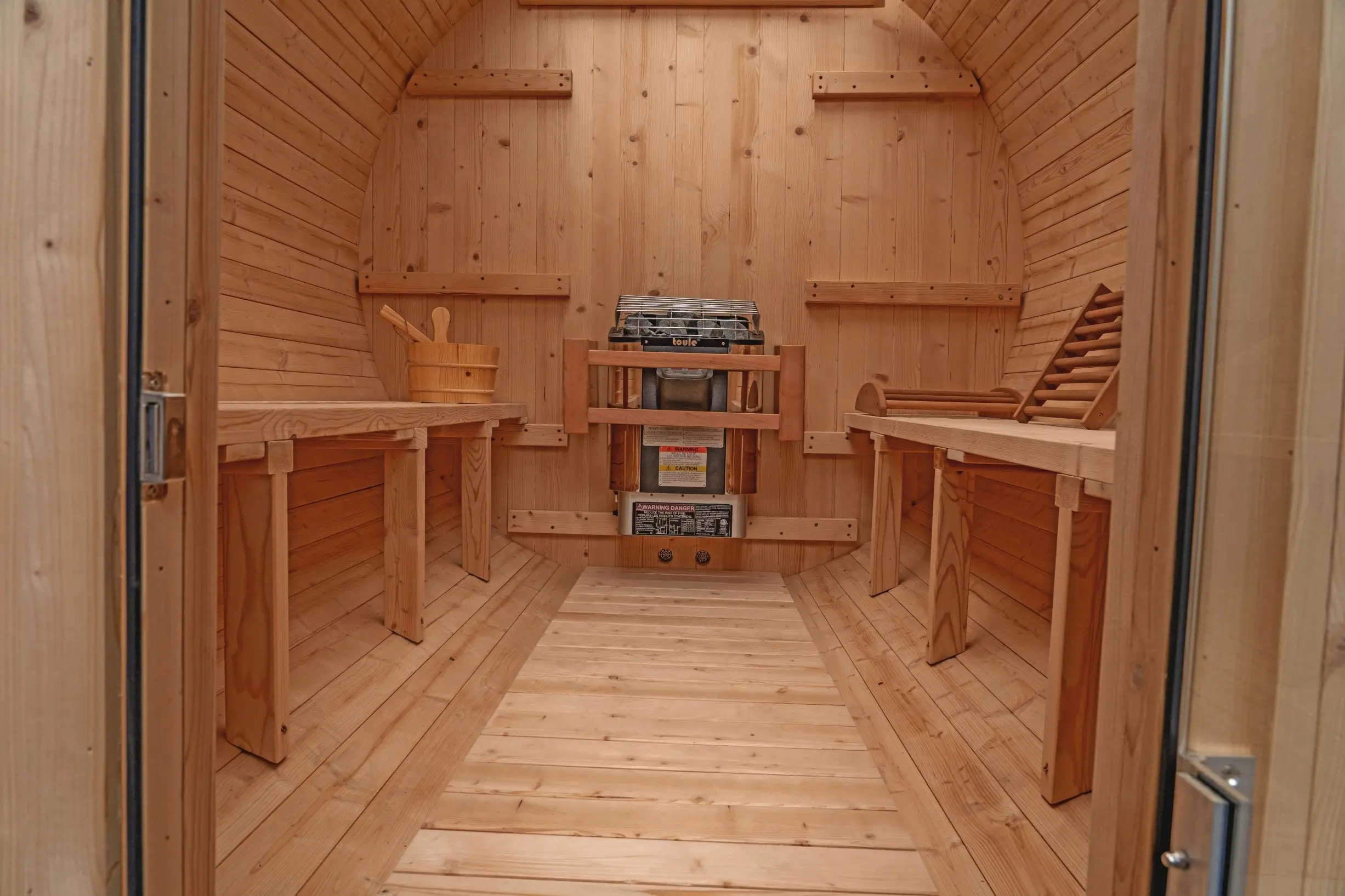 8 FT Classic Thermowood Barrel Sauna  - 6-8 Person - Image 12