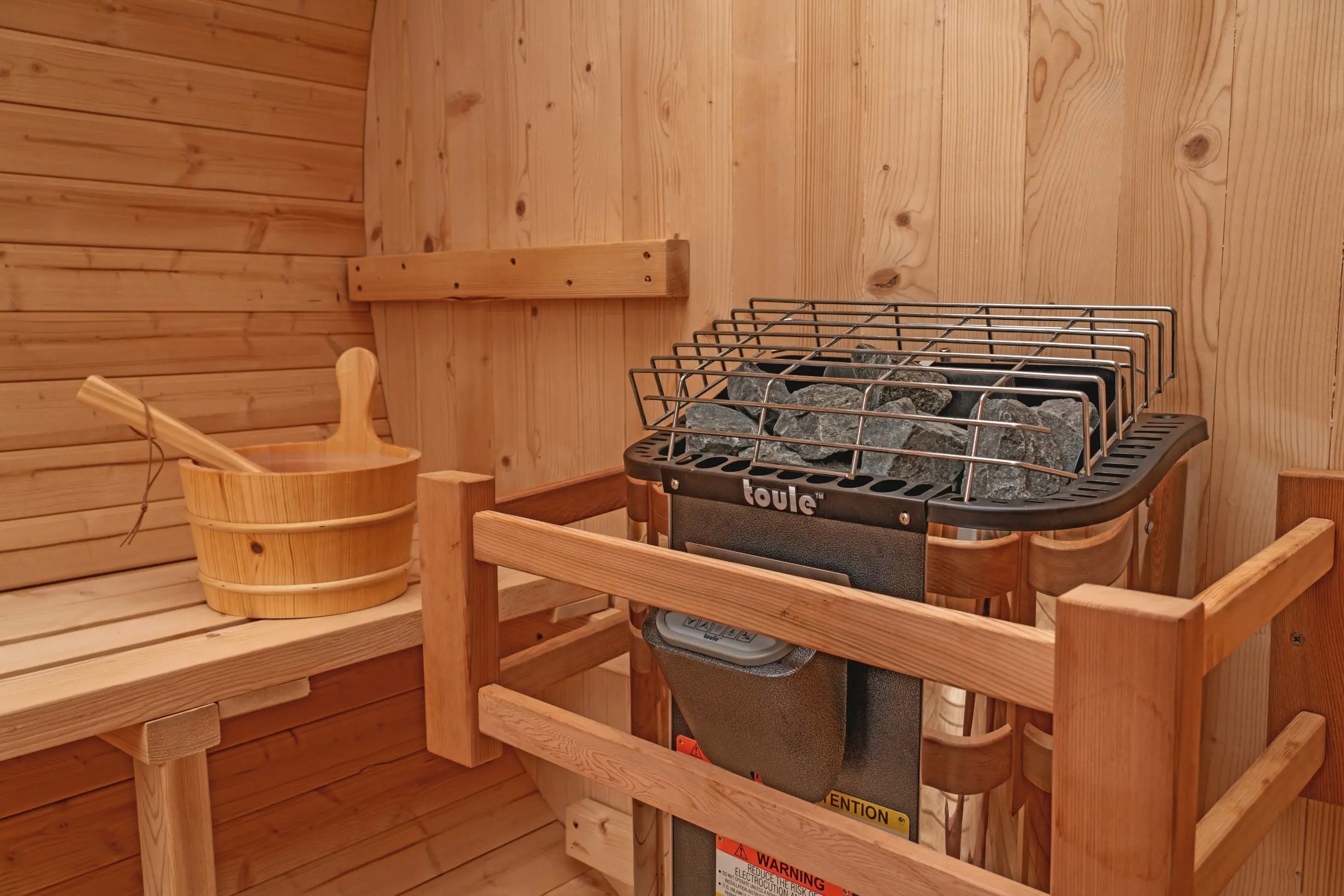 8 FT Classic Thermowood Barrel Sauna  - 6-8 Person - Image 14