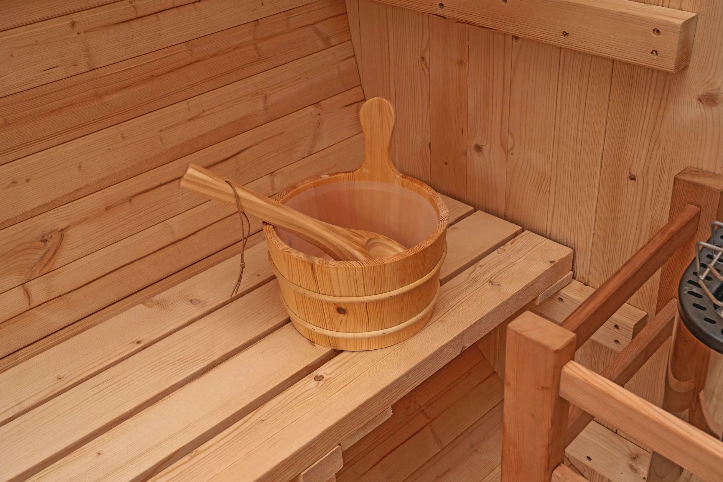 8 FT Classic Thermowood Barrel Sauna  - 6-8 Person - Image 15