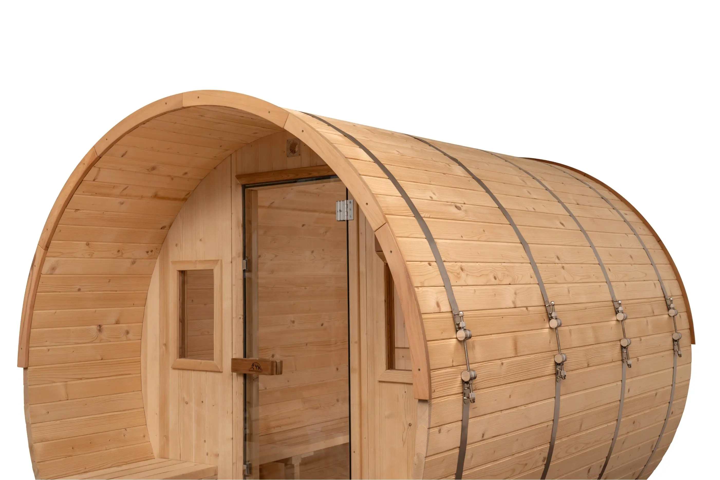 8 FT Classic Thermowood Barrel Sauna with Porch - 4-6 Person - Image 33