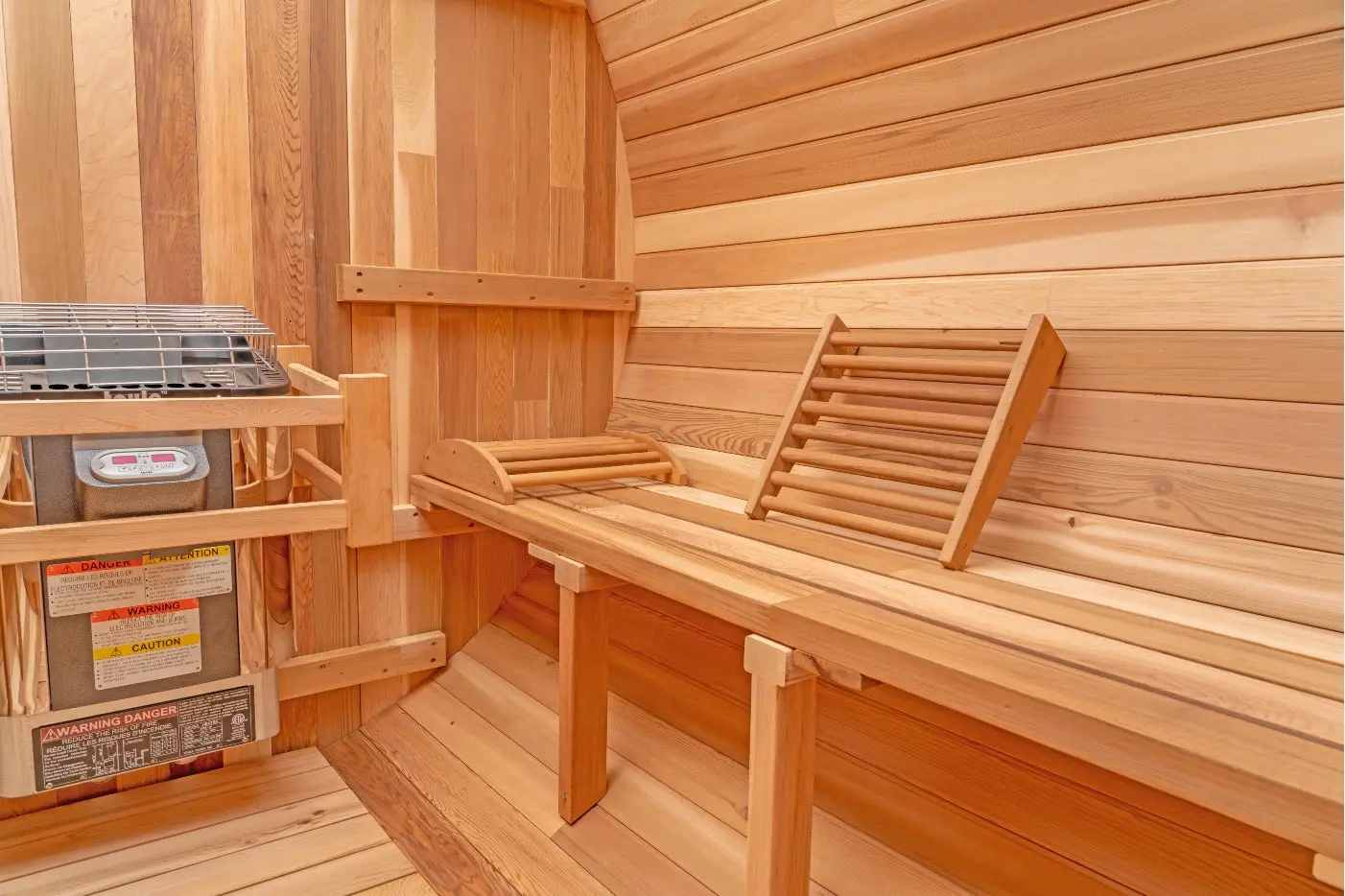 6 FT Classic Red Cedar Barrel Sauna - 4-6 Person - Image 12