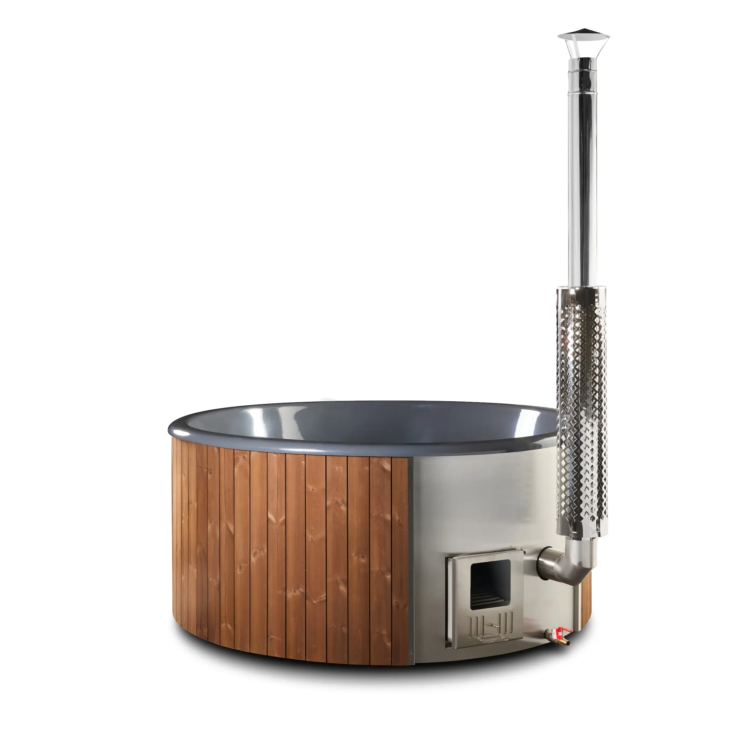 Deluxe Wood Fired Hot Tub With Liner - Image 11